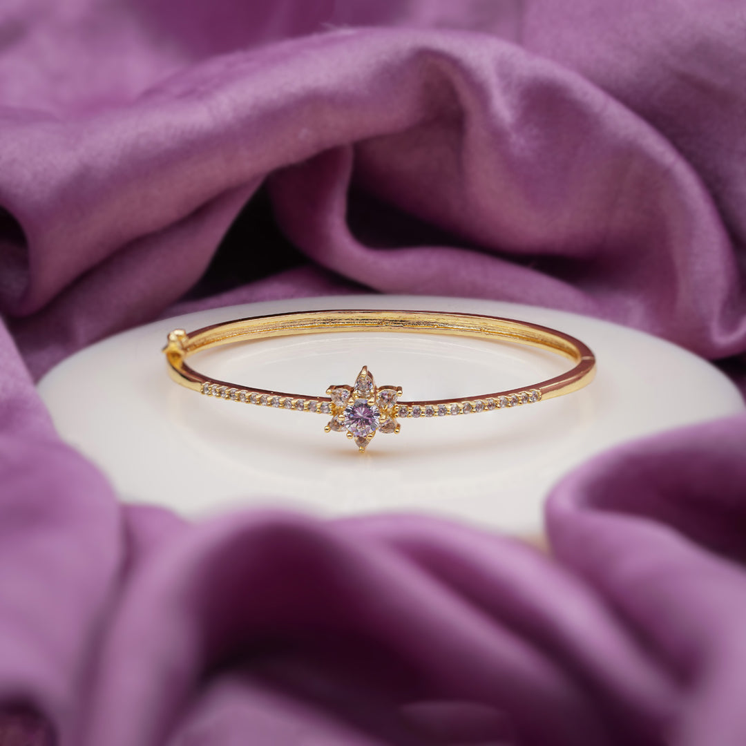 Elite Floral Spark Gold Kada jewellery product view 1