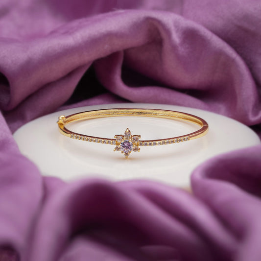 Elite Floral Spark Gold Kada jewellery product view 1