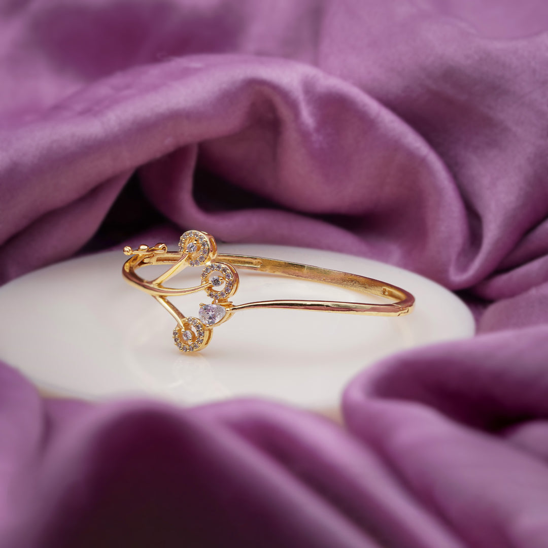 Trinity Diamond Gold Kada jewellery product view 3