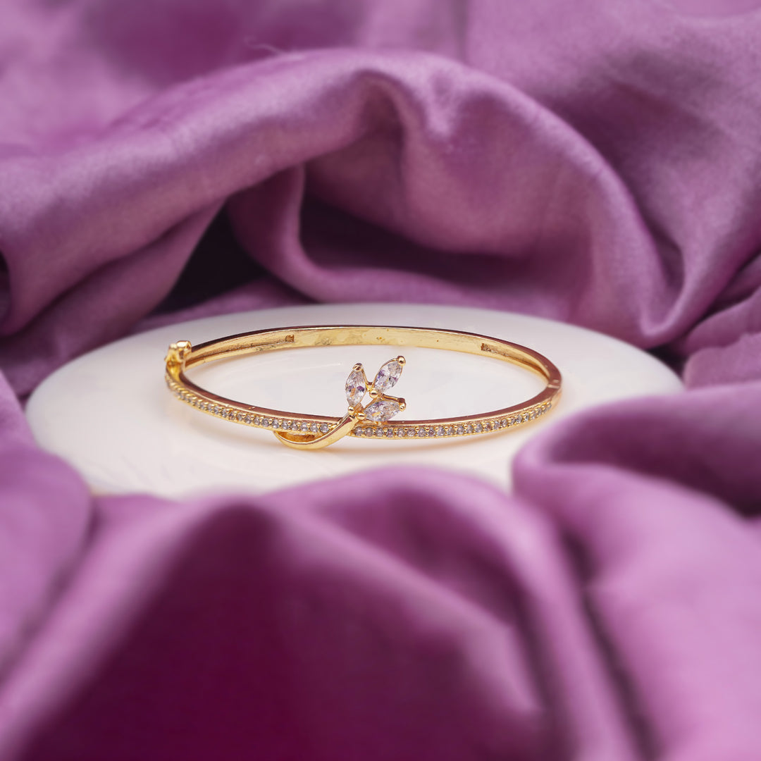 Flutter Butterfly Zircon Gold Kada jewellery product view 2