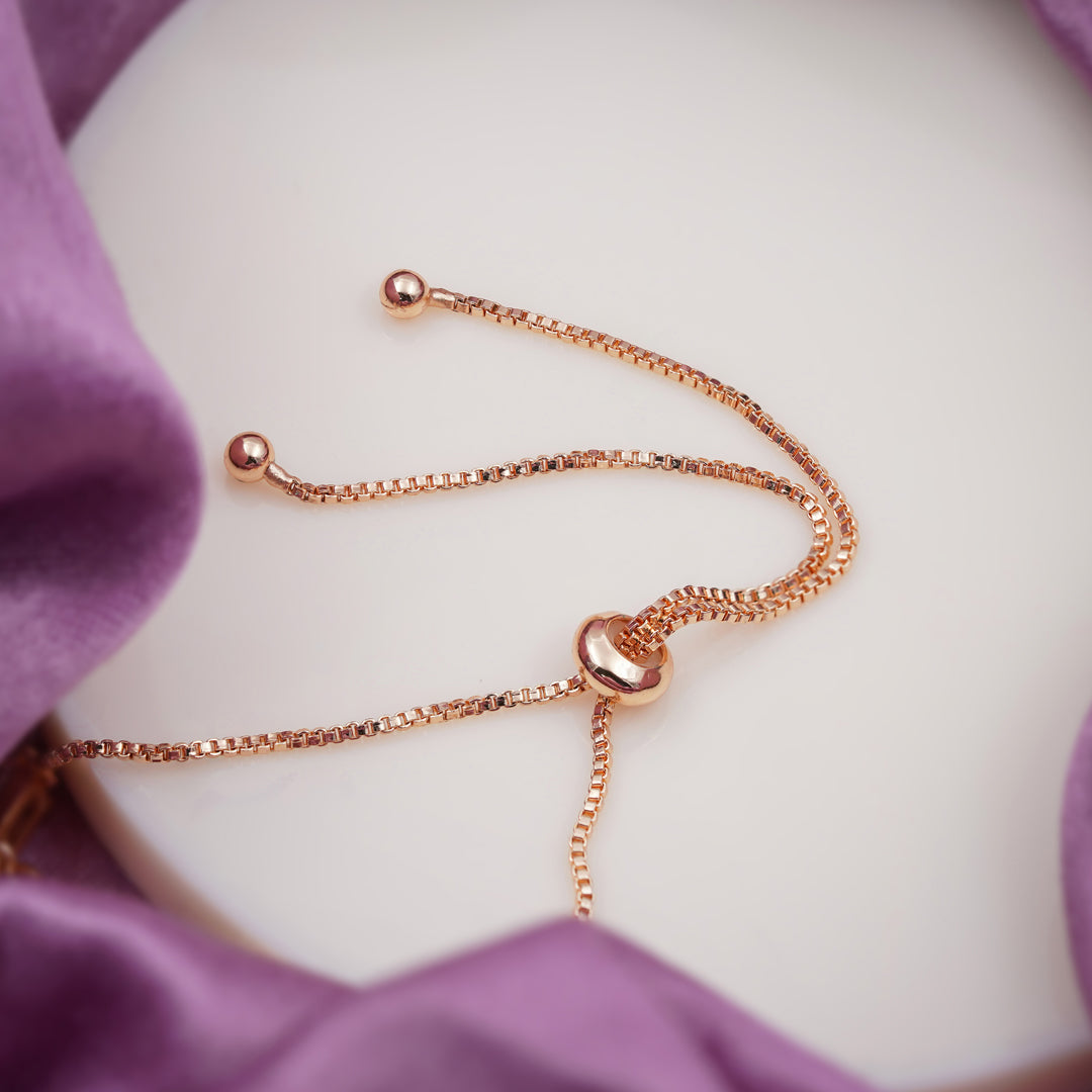 Zircon Heart Slider Bracelet jewellery product view 4