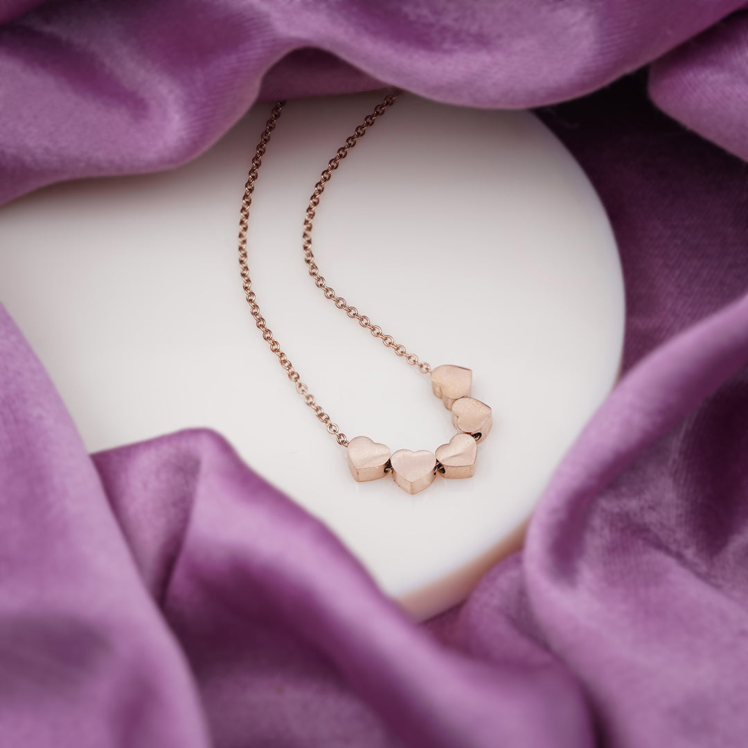 Bharati Rose Gold Necklace jewellery product view 3