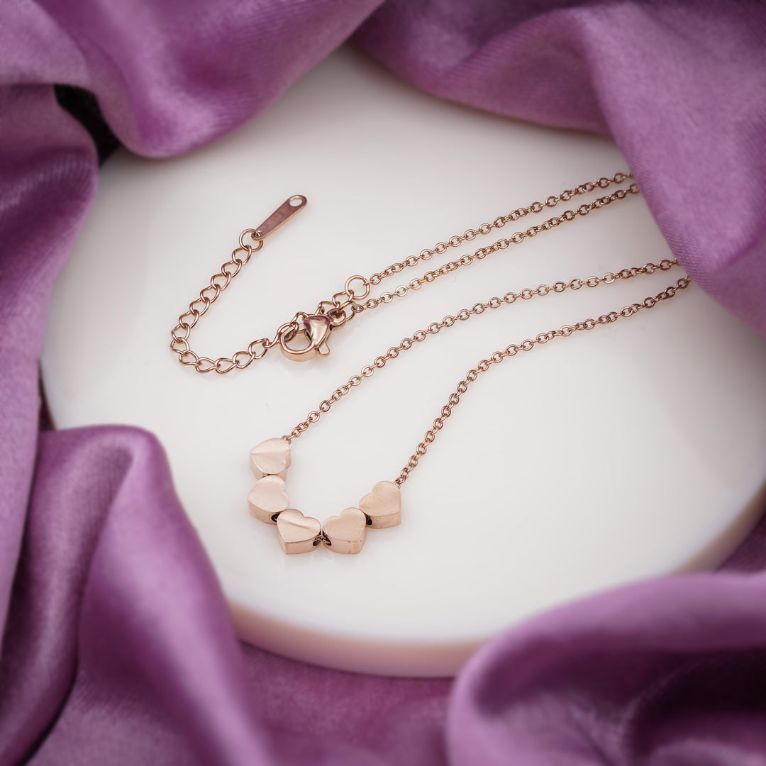 Bharati Rose Gold Necklace jewellery product view 5