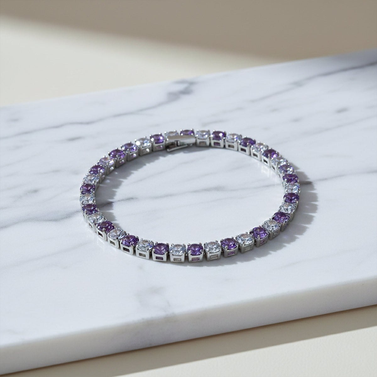Velvet Purple Luxe Tennis Bracelet jewellery product view 3