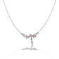 Roselle Diamond Drop Silver Necklace jewellery product view 6