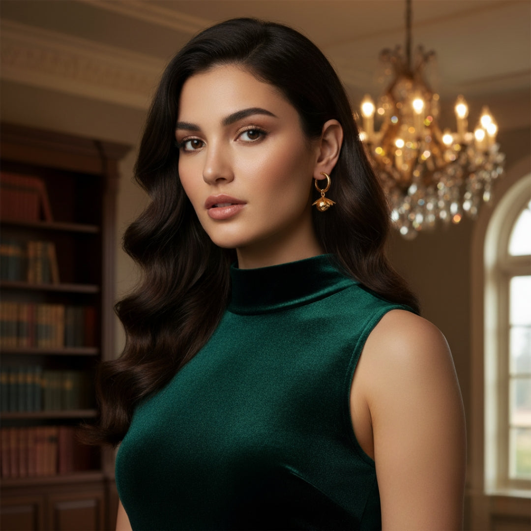 Flora Shine Earrings jewellery product view 5