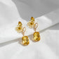 Amber Glow Floral Earrings jewellery product view 2