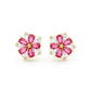Crimson Flower Studs Earrings jewellery product view 6