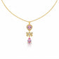 Delicate Heart & Bow Gold Necklace jewellery product view 4