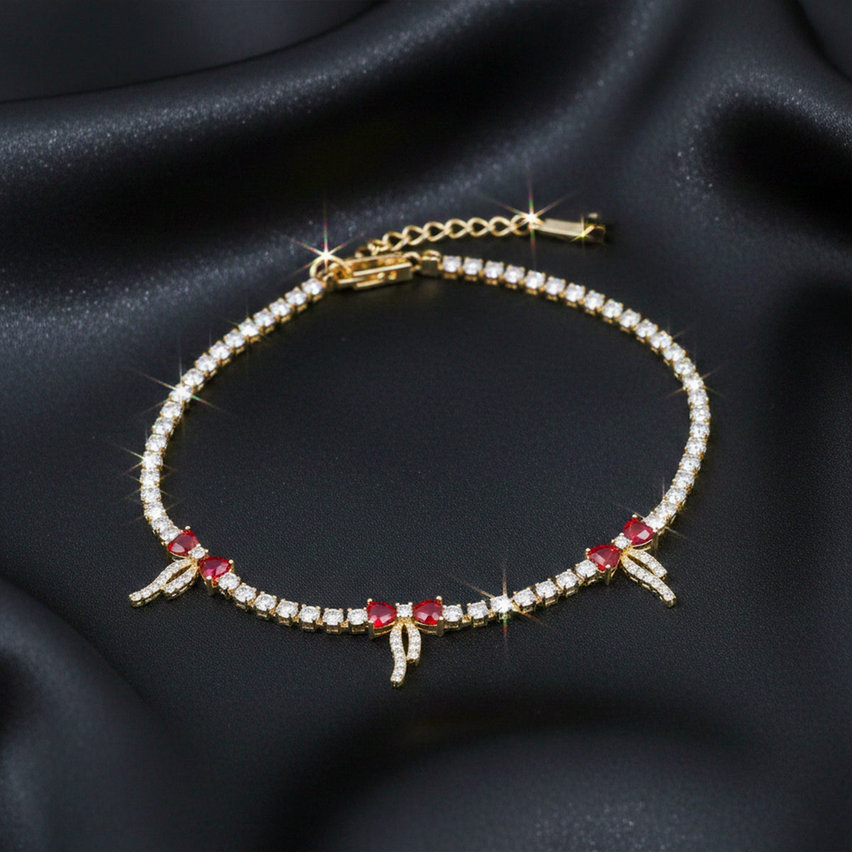 Crimson Luxe Diamond Bracelet jewellery product view 4