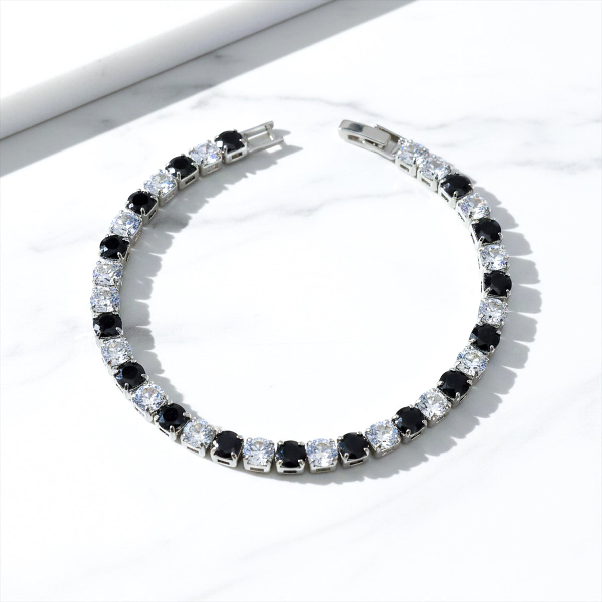 Noir Diamond Elegance Tennis Bracelet jewellery product view 3