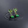 Green Bloom Crystal Earrings jewellery product view 1