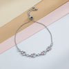 Starluxe Pink Crystal Halo Silver Bracelet jewellery product view 1