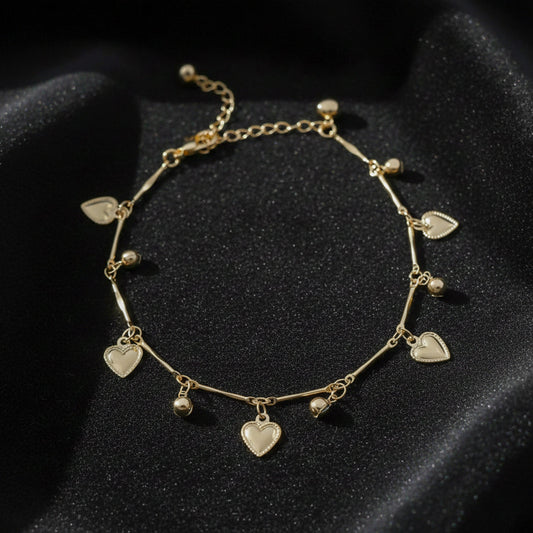 Signature Heart Charm Anklet jewellery product view 2