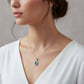 Elegant Green Emerald Teardrop Necklace jewellery product view 2