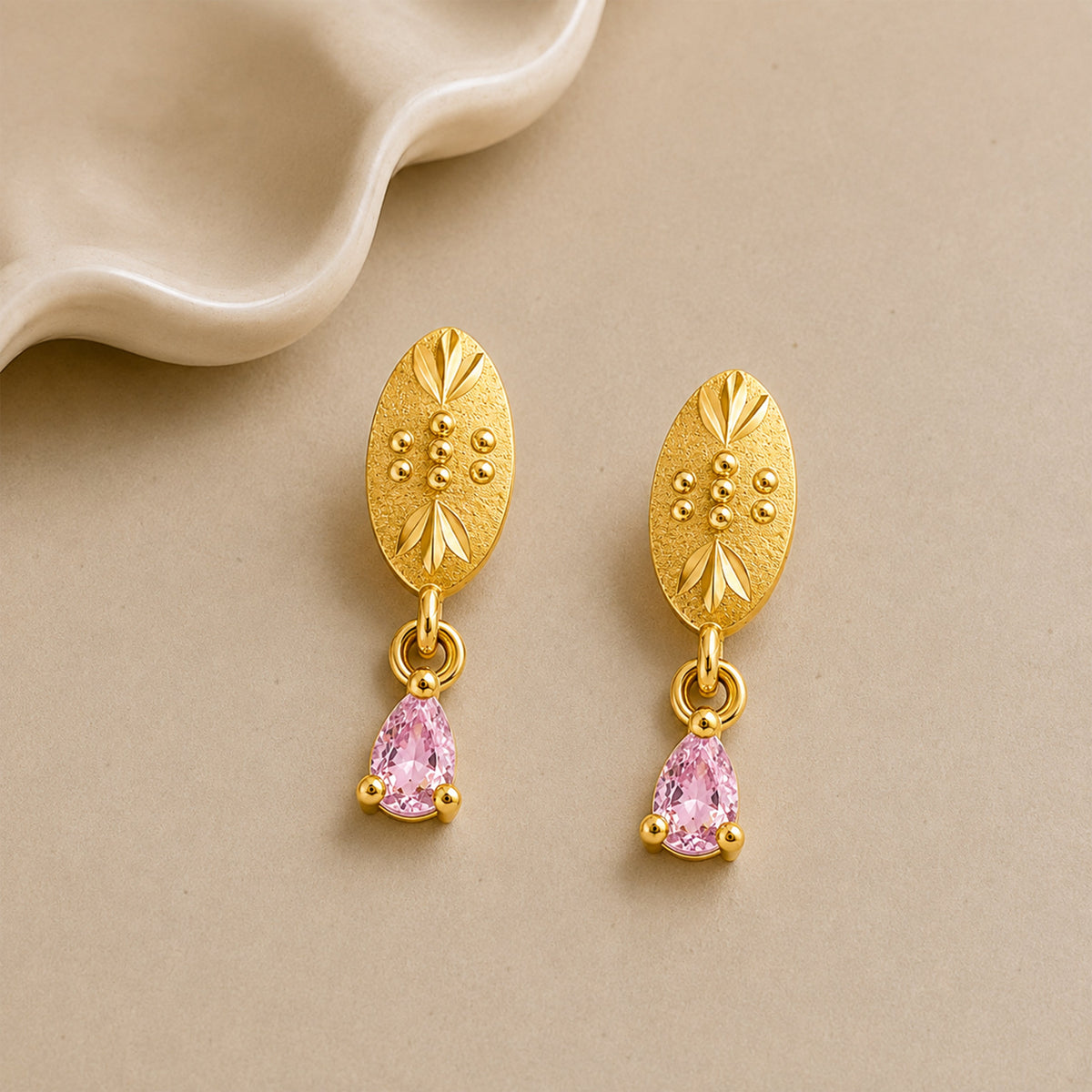 Sunehri Drop Earrings jewellery product view 1