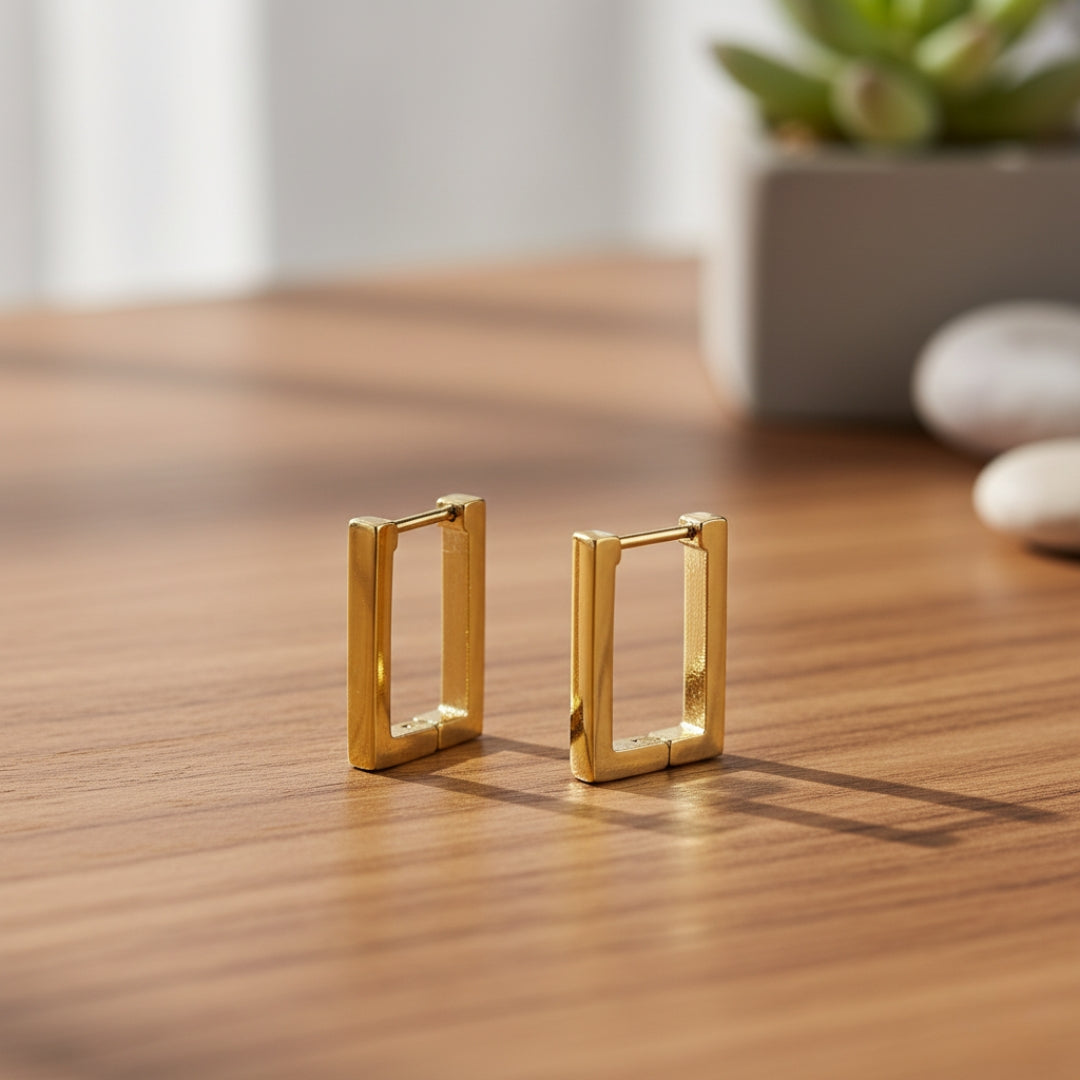 Classic Square Earrings jewellery product view 2