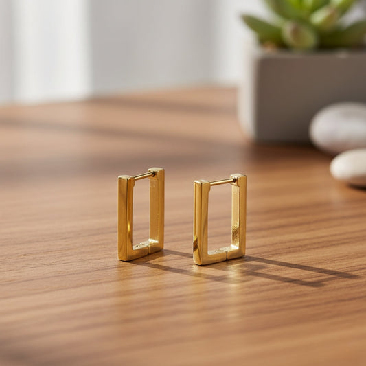 Classic Square Earrings jewellery product view 2