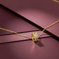 Elegant Gold Double Hoop Diamond Pendant Necklace jewellery product view 1