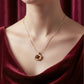 Amber Glow Gold Pendant Necklace jewellery product view 1