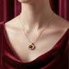Amber Glow Gold Pendant Necklace jewellery product view 1