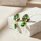 Premium Green Floral Stone Earrings jewellery product view 2
