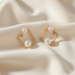 Square Pearl Earrings jewellery product view 1