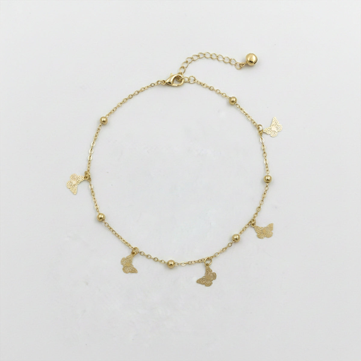 Veloura Butterfly Charm Anklet jewellery product view 5