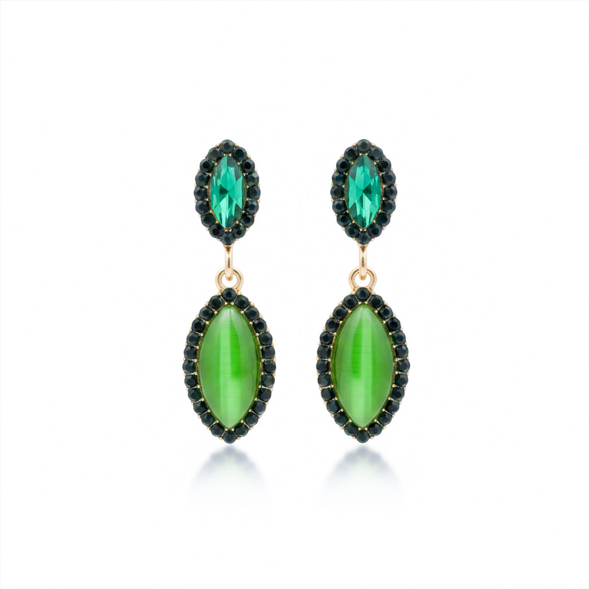Green Radiance Drop Earrings jewellery product view 6