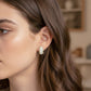 White Enamel Crystal Hoop Earrings jewellery product view 2