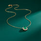 Floral Emerald Diamond Gold Necklace jewellery product view 2