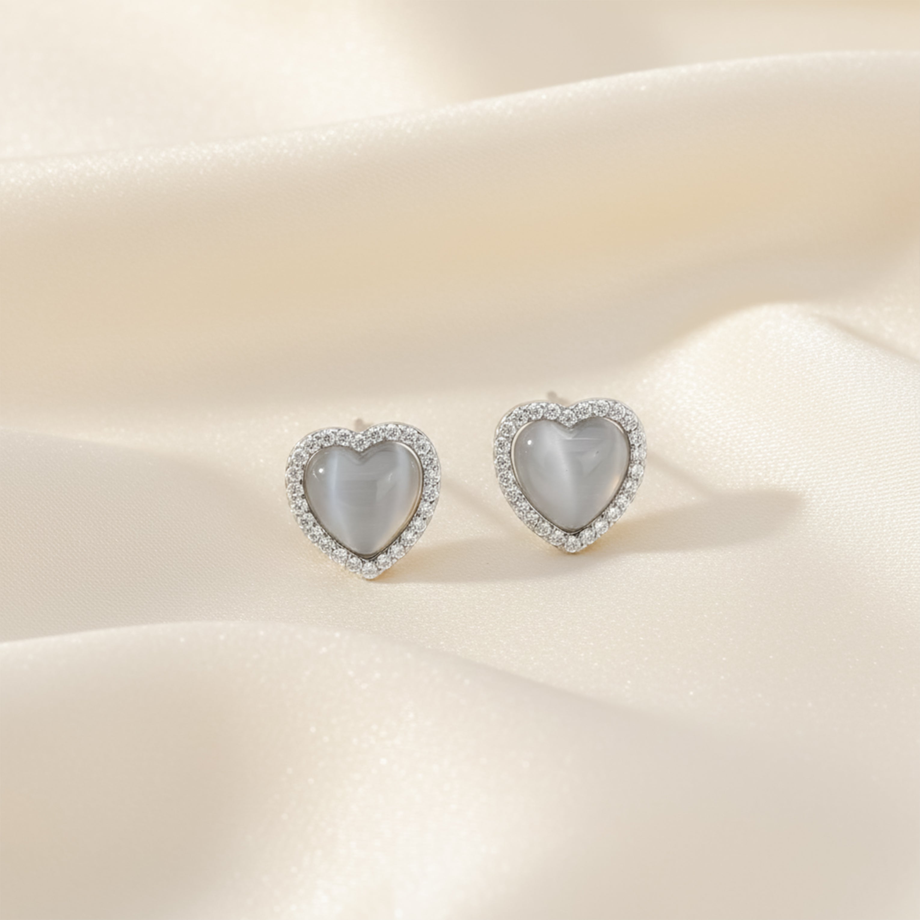 Amoura Radiance Heart Earrings jewellery product view 1