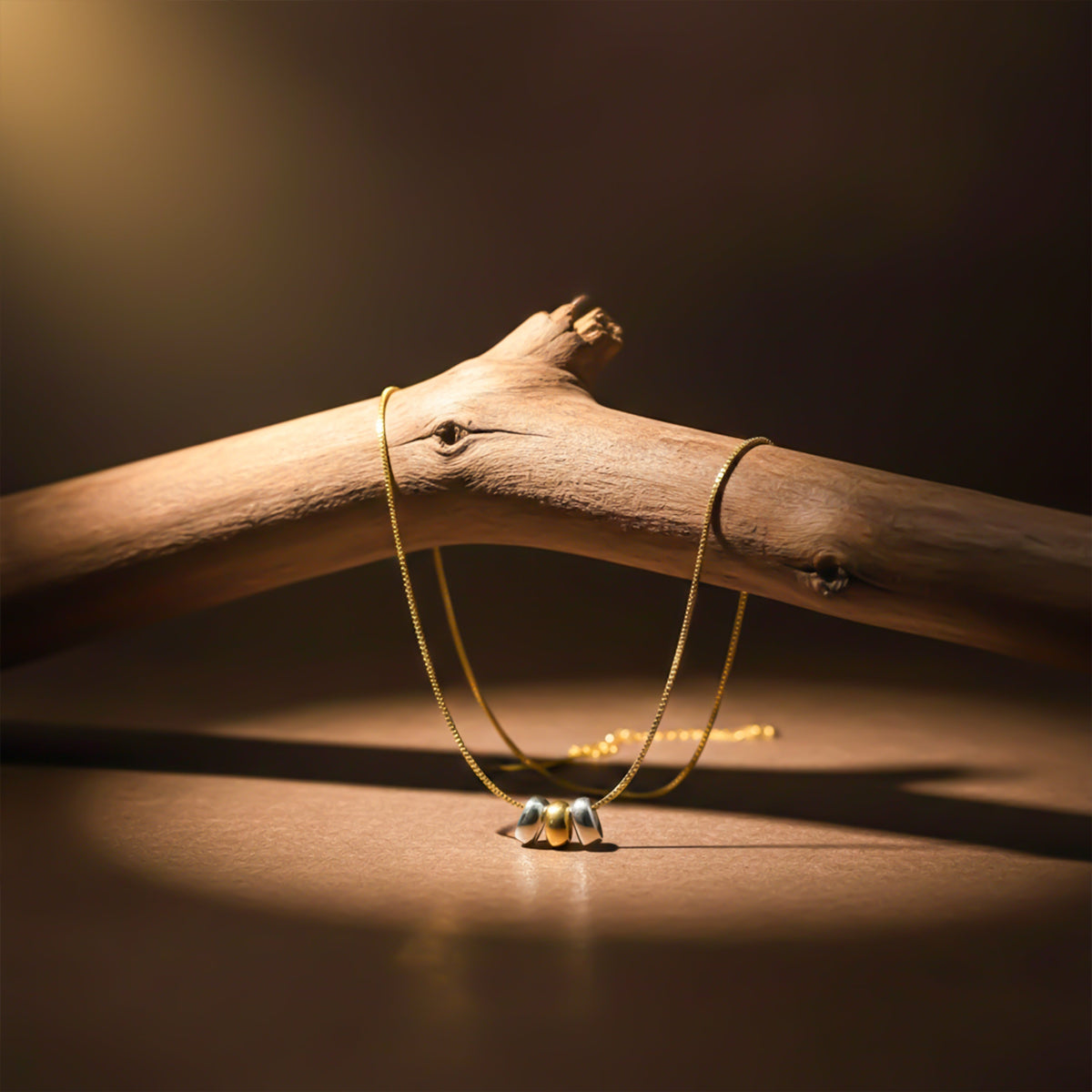 Luxpenny Golden Petal Charm Necklace jewellery product view 1