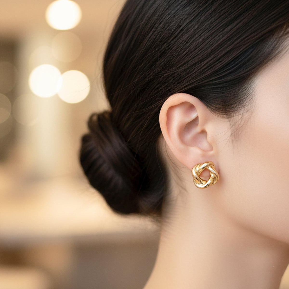 Classic Interlock Knot Earrings jewellery product view 2