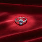 Azure Teardrop Halo Ring jewellery product view 3