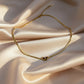 Dainty Minimal Flower Gold Chain Necklace jewellery product view 2