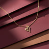 Romantic Gold Heart Pendant Necklace jewellery product view 1