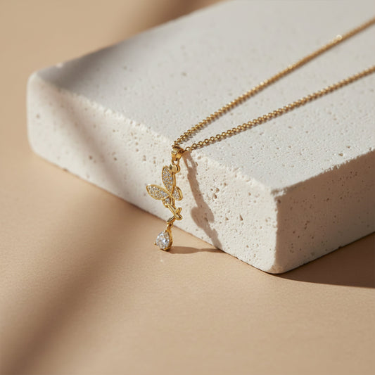 Butterfly Grace Drop Necklace jewellery product view 1