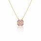 Pink Heart Clover Gold Pendant Necklace jewellery product view 4
