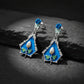 Vintage Blue Floral Luxe Earrings jewellery product view 3