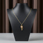 Golden Teardrop Pearl Pendant Necklace jewellery product view 4