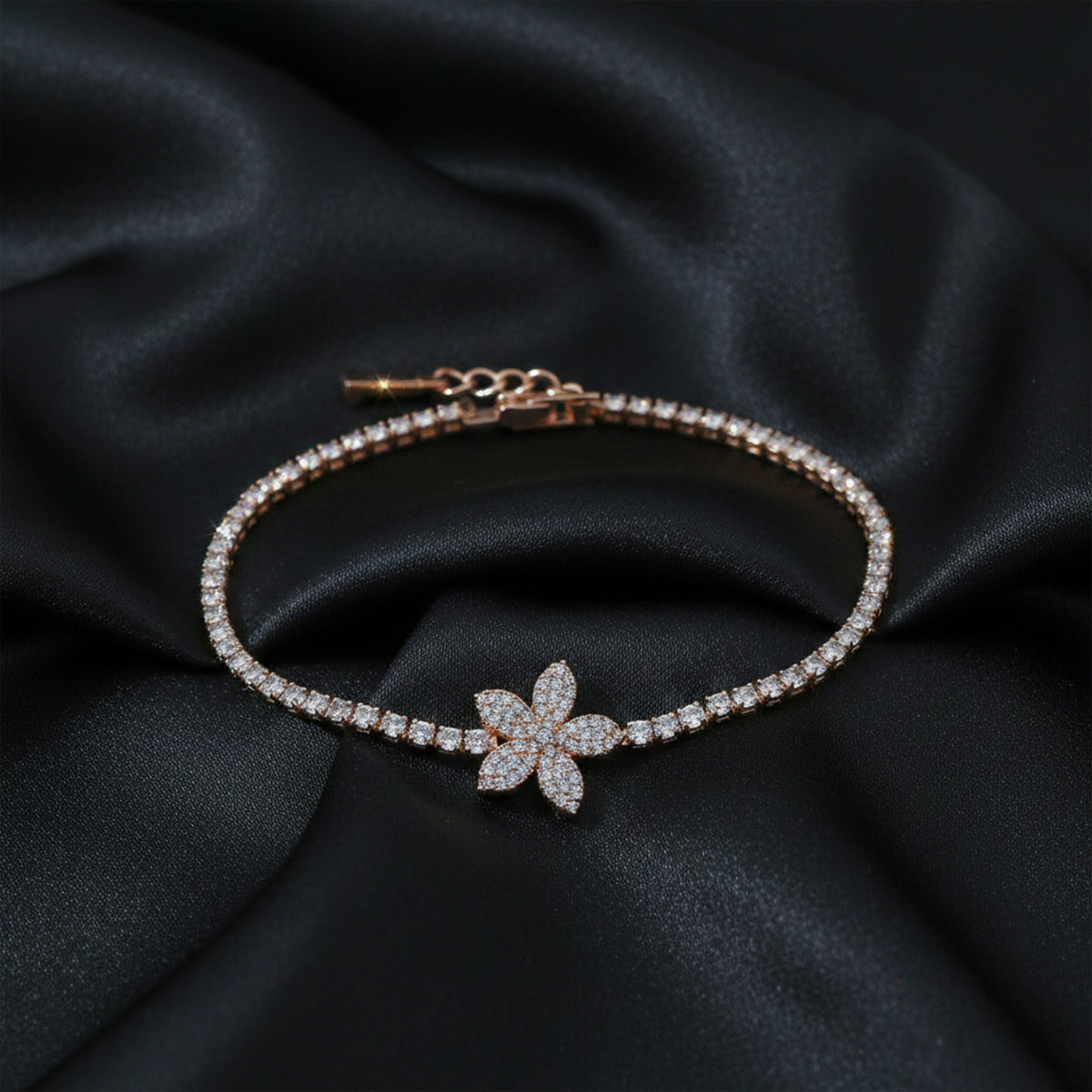 Flora Royale Diamond Tennis Bracelet jewellery product view 2