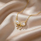 Celestine Luxe Ribbon Pearl Necklace jewellery product view 2