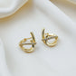 Royal Infinity Twist Gold Earrings jewellery product view 2