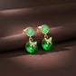 Green Royale Drops Earrings jewellery product view 1