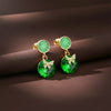 Green Royale Drops Earrings jewellery product view 1