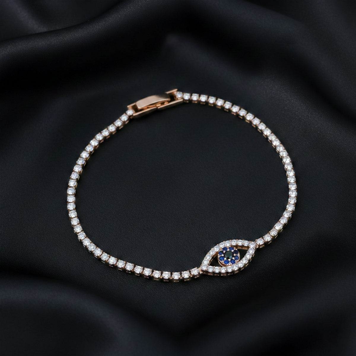 AuraShield Diamond Evil Eye Bracelet jewellery product view 4