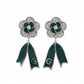 Enamel Floral Ribbon Earrings jewellery product view 6