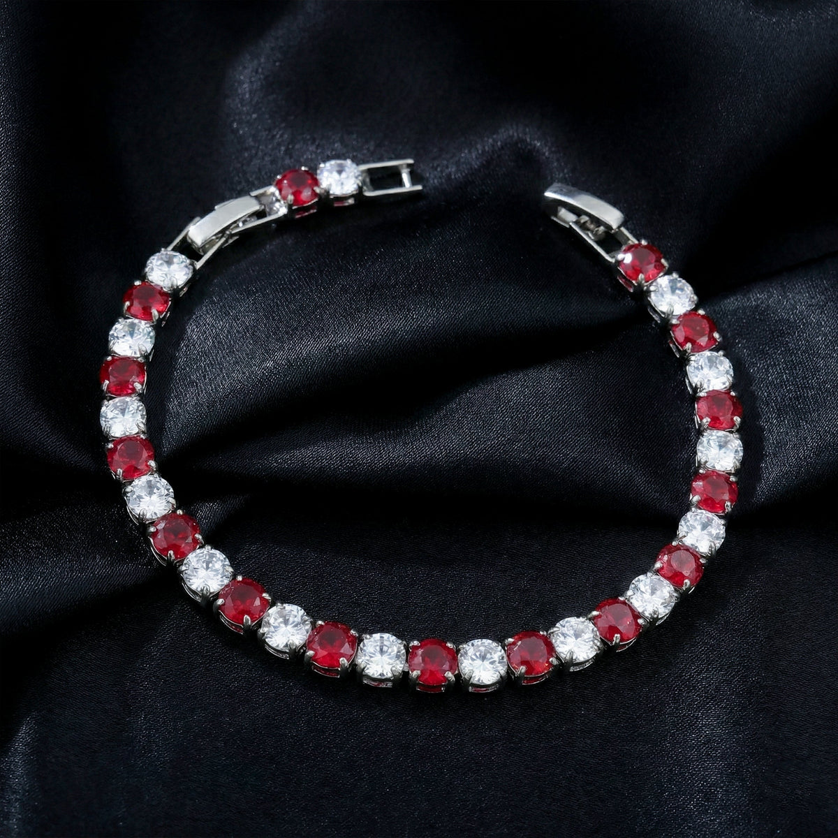 Crimson Royale Tennis Bracelet jewellery product view 2