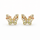Luxury Crystal Butterfly Gold Earrings jewellery product view 6